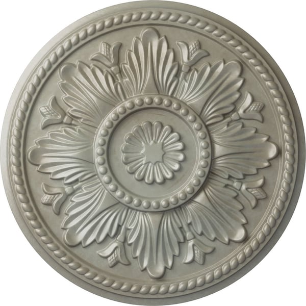 Ekena Millwork Edinburgh Ceiling Medallion (Fits Canopies up to 5 1/4"), Hand-Painted Flash Gold, 18"OD x 1 3/4"P CM18EDFLS - main